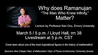 Why Does Ramanujan quotThe Man Who Knew Infinityquot Matter  Professor Ken Ono [upl. by Vallonia623]