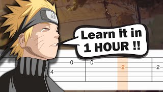 Naruto  Sadness and Sorrow  EASY Guitar tutorial TAB [upl. by Norda]