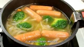 Sausage amp vegetable quick soup 低カロリースープ [upl. by Eleets]