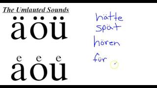 German Grammar Alphabet and Pronunciation Umlauts [upl. by Zuliram]