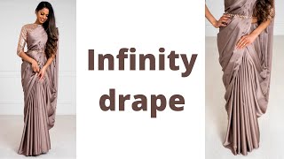 Infinity Drape  How to wear Saree for Beginners  Easy Saree Draping Tutorial [upl. by Tehr]