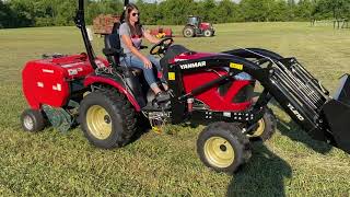 Yanmar YMRB32 Mini Round Baler [upl. by Senn]