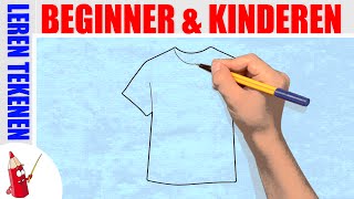 Tshirt tekenen in 50s  Leren tekenen voor beginners en kinderen ★ Deel 31 [upl. by Ichabod]