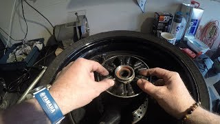 How to change the Rear Wheel Hub Damper of your Motorcycle  wheel change [upl. by Yila295]