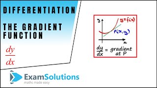 Differentiation  gradient function dydx  Calculus by ExamSolutions [upl. by Dolloff]