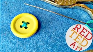 How to sew a Button Craft Basic Sewing [upl. by Reuben942]