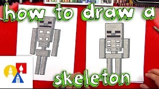 How To Draw A Minecraft Skeleton [upl. by Ahseia]