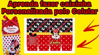 COMO FAZER CAIXINHAS PERSONALIZADAS PARA FESTAS NO CELULAR [upl. by Elleryt]