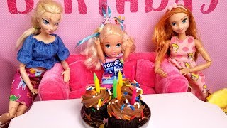 Elsas BIRTHDAY  Special guests  Elsa amp Anna toddlers  party  pinata  Barbie  cake  gifts [upl. by Urba]