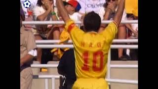 Gheorghe Hagi Goal  World Cup 1994  Group A  Colombia  Romania 13  34 [upl. by Ihcas]