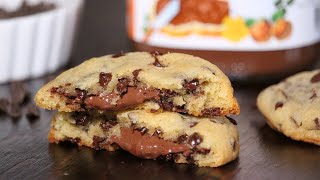 Chocolate Chip Nutella Cookies  How Tasty Channel [upl. by Brotherson]