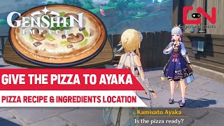 Genshin Impact PIZZA  Give it to Kamisato Ayaka  Where to Find the Recipe Mushrooms [upl. by Sedberry]