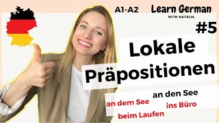 Lokale Präpositionen  Wo Wohin Woher 57 Prepositions in German I Learn German with Natalia [upl. by Dumanian]