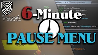 6 Minute PAUSE MENU Unity Tutorial [upl. by Onirotciv]