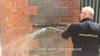 How to Remove Graffiti from a brick wall  Graffiti Removal LTD [upl. by Vashtia]