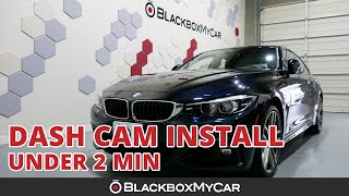 Hatchback Dash Cam Installation under 2 minutes  BlackboxMyCar [upl. by Anoirtac959]