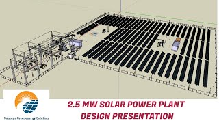 25 MW Solar Power Plant SketchUp Presentation [upl. by Ennaira]