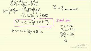 How To Calculate Entropy Changes Ideal Gases [upl. by Drofdeb]