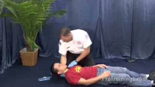 Unconscious Adult Choking  Lay Rescuer [upl. by Ruelle]