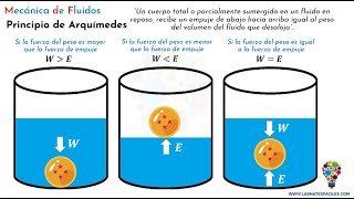 Principio de Arquímedes Explicación [upl. by Dachia]