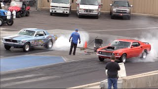 1969 Mustang vs 1967 Mustang Drag Race [upl. by Ragouzis]