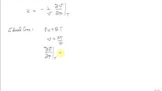 Isothermal compressibility for ideal gas [upl. by Jegar]