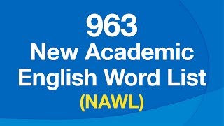 963 Most Important English Words for Understanding Academic Text NAWL [upl. by Bang249]