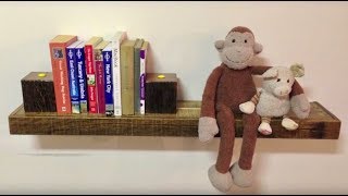 DIY Floating Shelf with Moveable Bookends [upl. by Trevorr793]