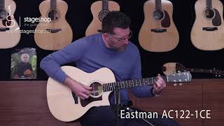 Eastman AC1221CE acoustic guitar demo in Stageshop [upl. by Iliram428]