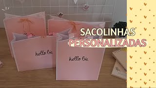 Como fazer sacolinhas de papel personalizadas [upl. by Onailime]