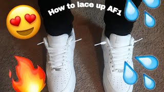 How To Perfectly Lace Up Air Force 1s The Best way [upl. by Atrebla]