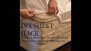 DIY Sheet Hack  Stay Put Fitted Sheet [upl. by Aicertap]