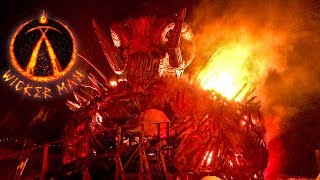 Wicker Man Roller Coaster Media Night Off Ride POV Shots Fire Effects Alton Towers UK [upl. by Herod670]