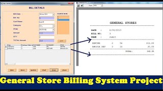 Billing System in Visual Basic 6  General Store Management System  Inventory Management System [upl. by Draillih215]