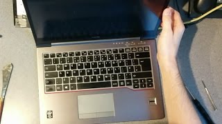 Fujitsu LifeBook U745  How to replace the keyboard [upl. by Karalynn]