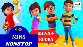 Shiva  Rudra  40 Minutes NonStop  Cartoon Videos For Kids  Voot Kids [upl. by Neelrak878]