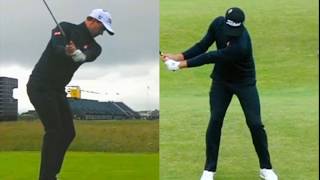 Adam Scott Iron Slow Motion Golf Swing DOWN THE LINE AND FACE ON [upl. by Lunnete]