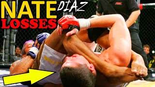 Nate Diaz All LOSSES in MMA Fights  Stockton’s BULLY Defeats [upl. by Zulema]