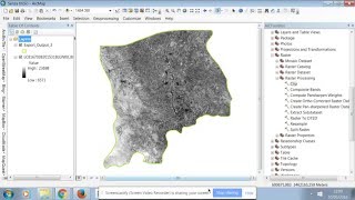 Clip Raster in ArcMap Basic processing in GIS [upl. by Asaeret]