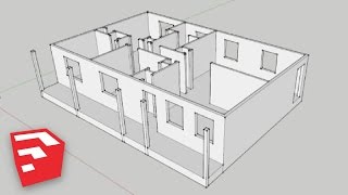 SketchUp 8 Lessons Advanced House Building [upl. by Forelli]