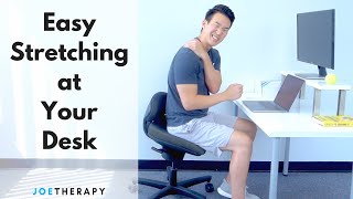 Quick and Easy Stretches To Do While Sitting at Your Desk [upl. by Kcolttam478]