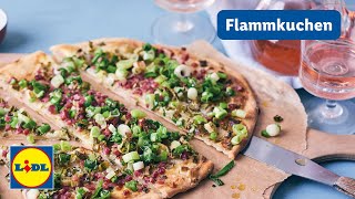 Flammkuchen  20min  Einfach  Lidl Kochen [upl. by Aruasor362]