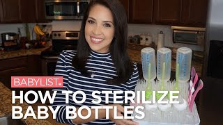 How to Sterilize Baby Bottles  Babylist [upl. by Anigar]