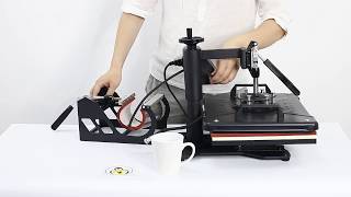 how to use 5 In 1 Digital Heat Press Machine [upl. by Weylin601]