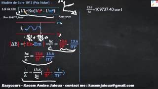 16  Modéle de Bohr Démonstration de Loi de Ritz  Atomistique S1 [upl. by Enaitsirk]