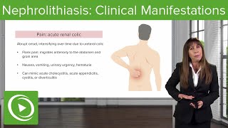 Nephrolithiasis Clinical Manifestations amp Differential Diagnosis with Case – Nephrology  Lecturio [upl. by Shelden]