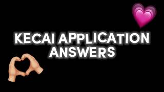 Kecai Application Answers  Roblox [upl. by Gosser223]