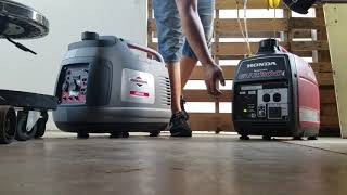 Honda EU2200i vs Briggs amp Stratton P2200 Sound Comparison [upl. by Himelman]