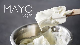 THICK vegan Mayo Recipe made from CHICKPEAS aquafaba [upl. by Hesta21]