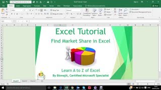 Calculating Market Share in Excel [upl. by Libna]